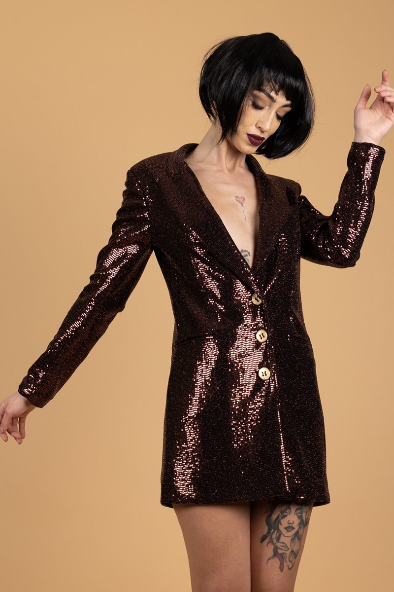 MOD. MATERIAL GIRL PAILETTES BRONZO