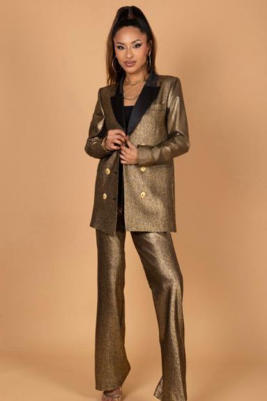 GIACCA MOD. HOLLYWOOD LAME' PANTALONI MOD. ROCKAMA LAME'